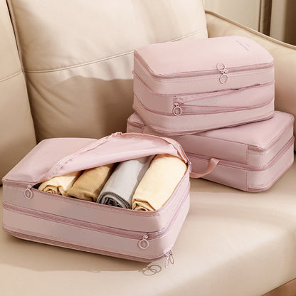 Compression Packing Cubes for Suitcases Luggage Storage Bag Travel  Essentials Pink