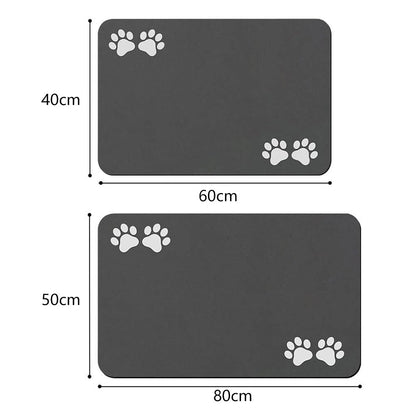 Pet Quick Dry Food Mat Absorbent Dog Feeding Mat for Food and Water Style 2