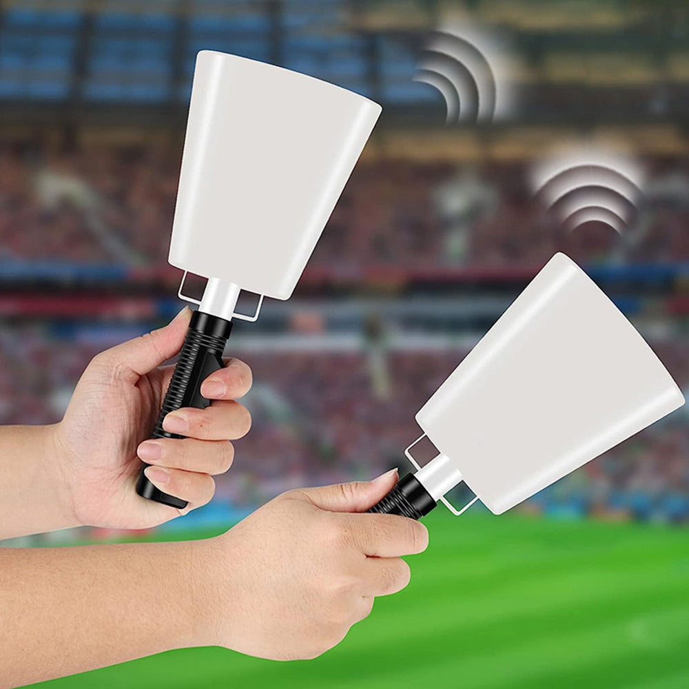 Steel Cowbell with Handle Cheering Bell Musical Instruments for Sports Events Games
