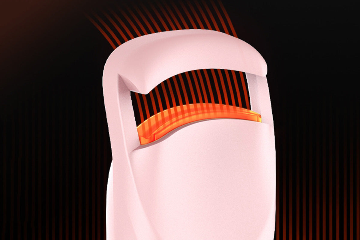 Heated Eyelash Curler Portable Electric Lash Curler Natural Curls-Pink