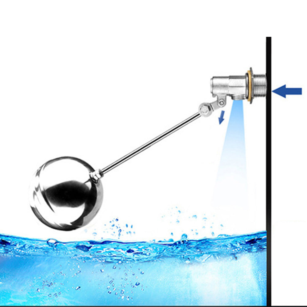 2Pcs 304 Stainless Steel Automatic Water Level Float Valves-DN15