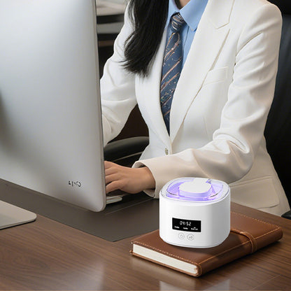 Ultrasonic Retainer Cleaner Machine Dental Cleaning Pod Mouth Guard Cleaning Machine-White