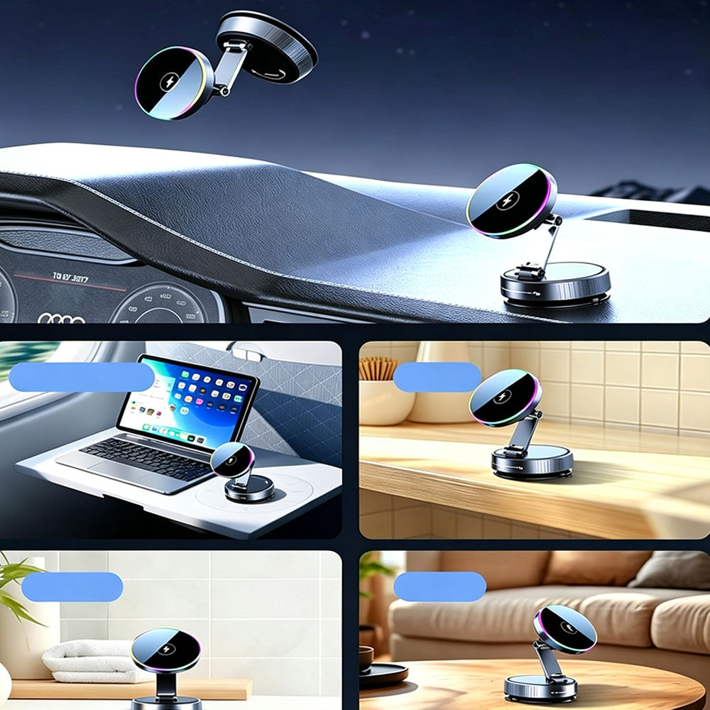 Aluminum Alloy Car Wireless Charger with RGB Light