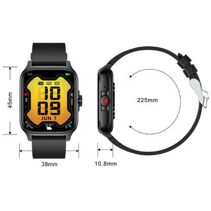 Bluetooth Smart Watch 1.85in HD Fitness Watch with 100+ Sports Modes Heart Rate Sleep Monitor for iOS Android Black
