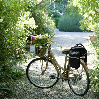 Bicycle Rear Seat Bag Expandable Bike Rack Bag Cycle Luggage Carrier Trunk Bag with Rain Cover