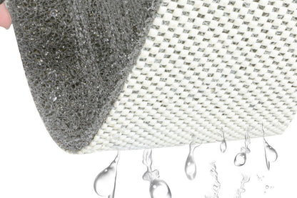 Anti-Slip Loofah Bathroom Mats Quick Drying Bath Tub Mat With Drain-Grey