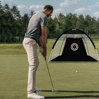 2-Meter Foldable Golf Practice Net Hitting Driving Netting Chipping Cage Training Aid