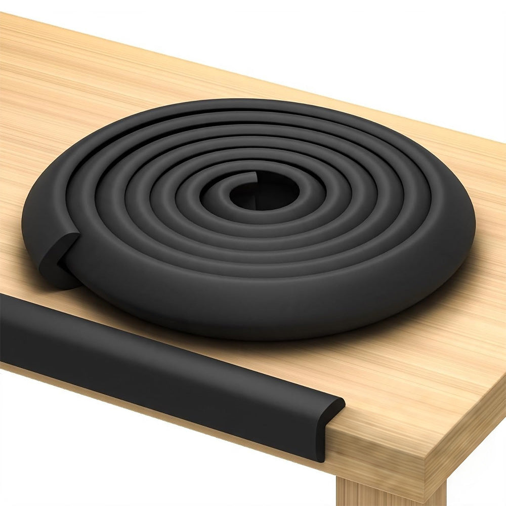 2 Piece L Shaped NBR Foam Table Edge Guards - Black