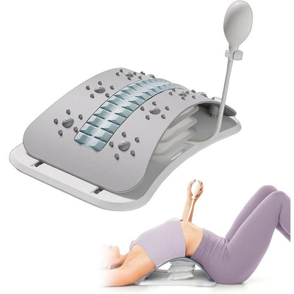 Back Stretcher for Lower Back Pain Relief Back Cracker Board Lumbar Support Board-Grey