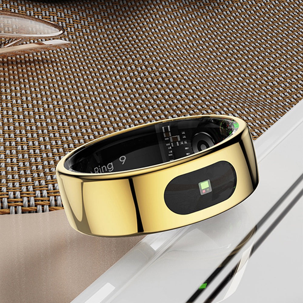 Smart Ring Health Tracker Ring with Touch Control - Gold