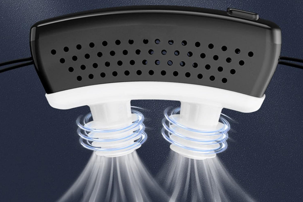 2Pcs Anti Snoring Devices with Fixing Strap Electric Snore Stopper Wearable 6-Speed Anti-snoring Chin Massager Stop Snore