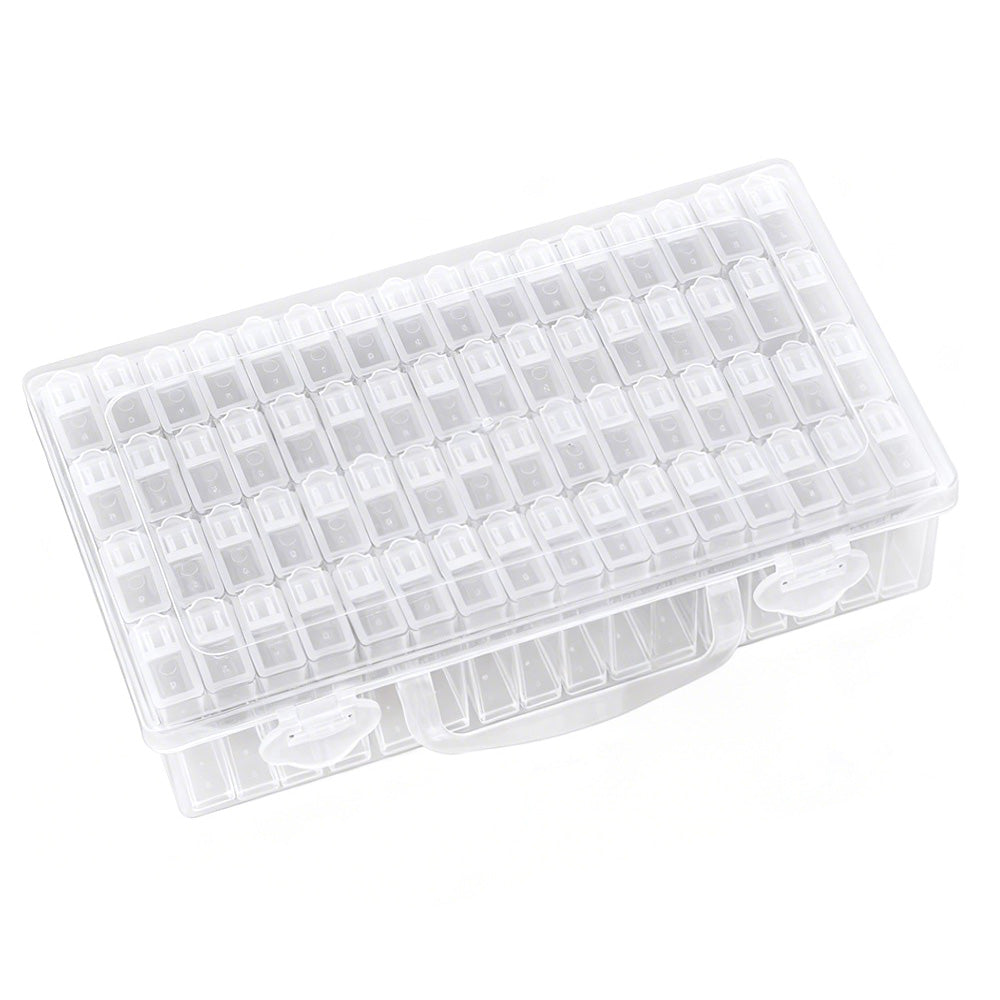 64-Compartment Storage Organizer Box for Diamond Painting Beads & Accessories