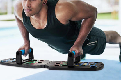 28 in 1 Foldable Push Up Board with Resistance Bands for Full Body Strength Training