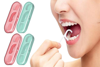 40Pcs Dental Floss With Travel Cases Toothpicks Floss Sticks