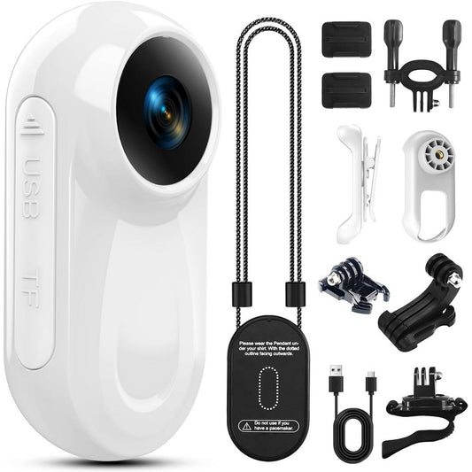 1080P Mini Body Camera Mini Body Camera for Traveling and Motorcycle-white