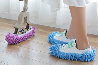5 Pairs Mop Slipper Shoe Covers Floor Cleaning Foot Socks Washable Reusable