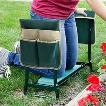 2 in 1 Foldable Garden Kneeler and Seat Comfortable Gardening Stool Kneeling Bench