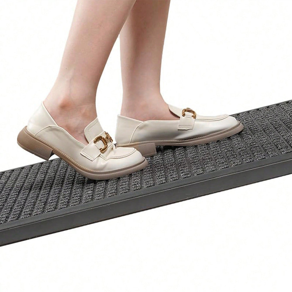 PVC Entrance Floor Mat with Slip Resistant Rubber Backing - Grey