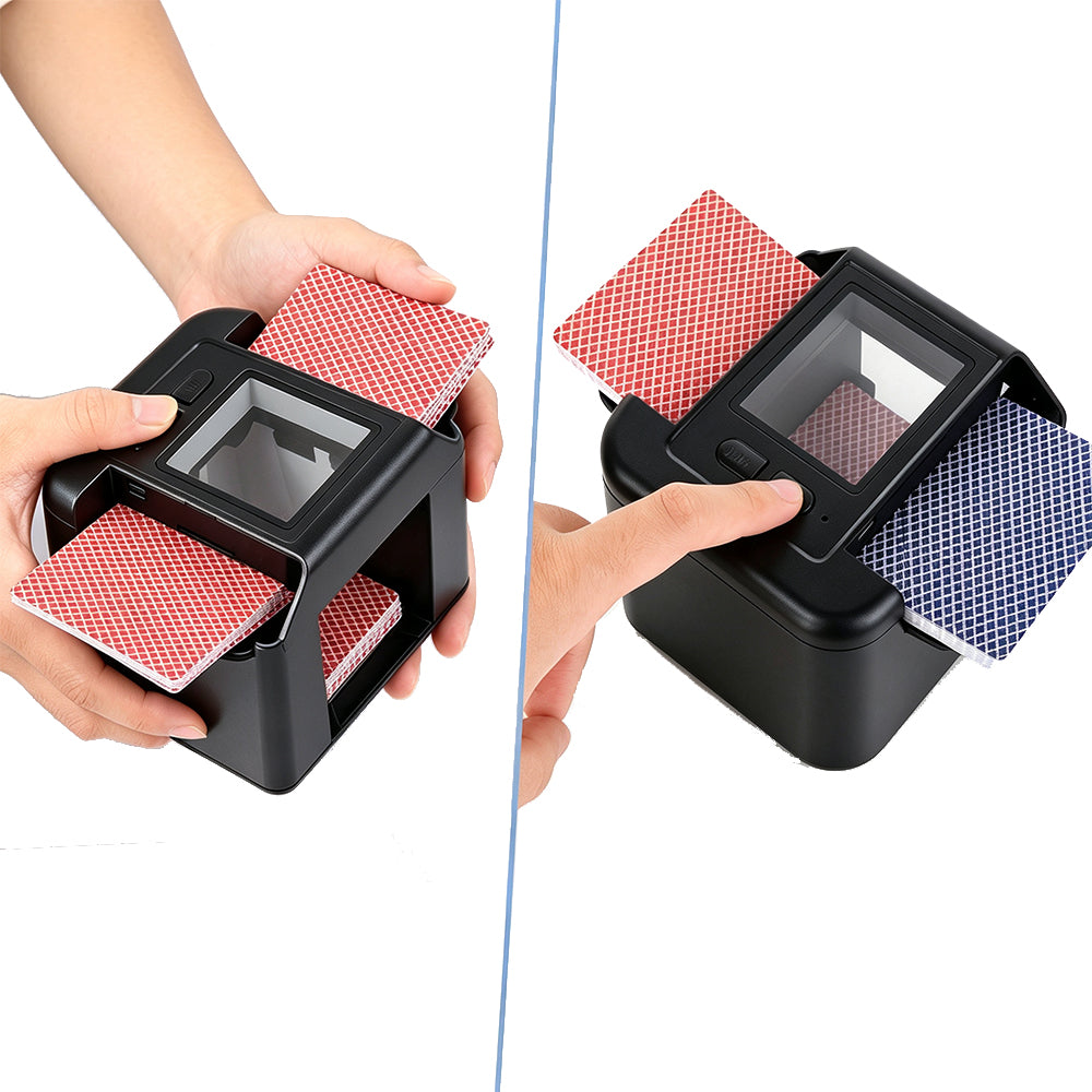 Automatic Card Shuffler with Sensor Stop - Black