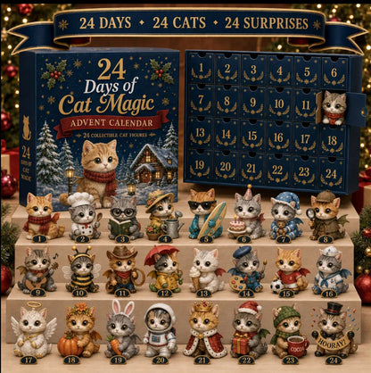 British Shorthair Cat Christmas Advent Calendar For Adults 2D Acrylic Cat Decoration
