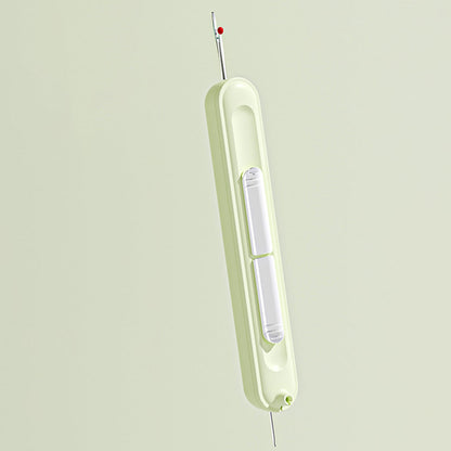 2Pcs 2-in-1 Needle Threader Stretchable Seam Ripper Threading Tool for Sewing Crafts Knitting