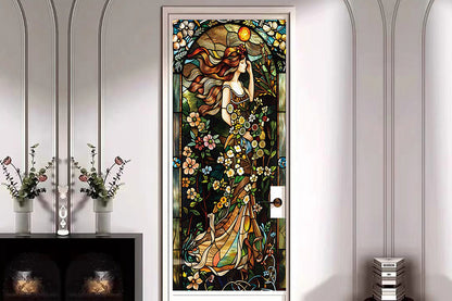 Static Cling Window Film Frosted Stained Glass Sticker Fairy Decor Glass Privacy Film
