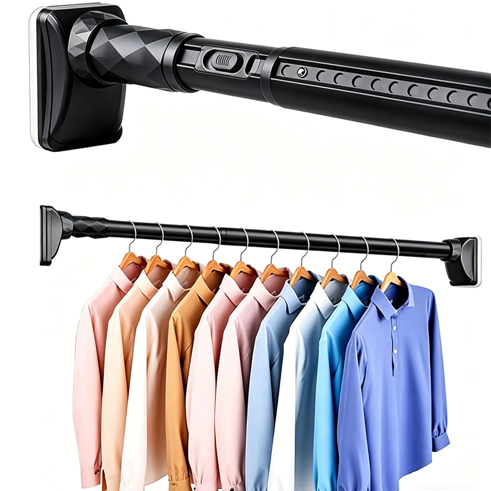No Drilling Closet Rod 70-120cm Telescopic Clothes Rod for Closet Wardrobes