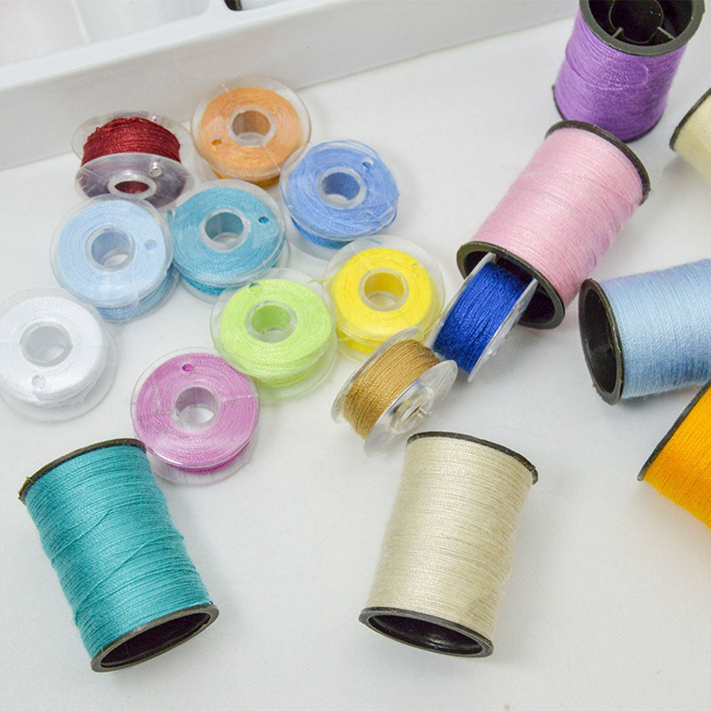 64 Color Sewing Thread Kit with Needles Tape Measure and Sewing Tools
