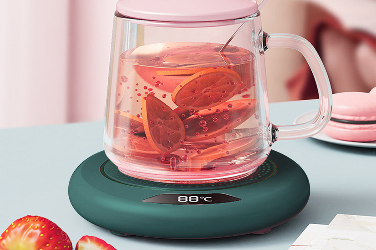 USB Electric Coffee Mug Warmer with 3 Temp Settings Green