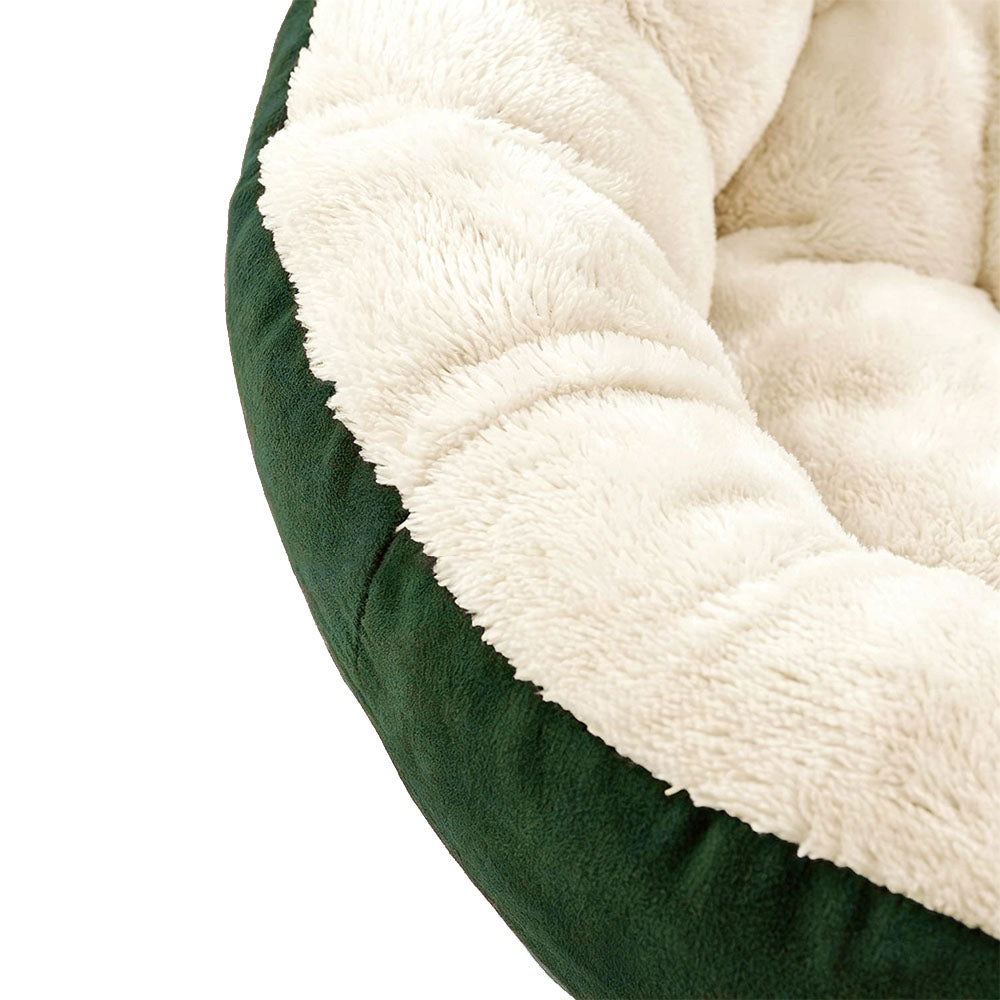 Round Washable Donut Pet Bed with Anti Slip Base - Green