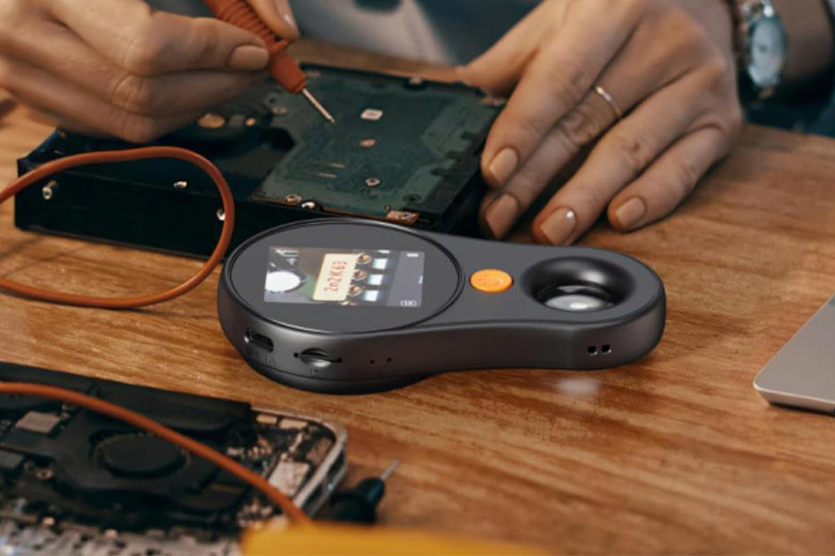 2Pcs Macro Digital Microscope Fixed Focus Portable Handheld Magnifying Glass 200W Pixel 500X Magnification