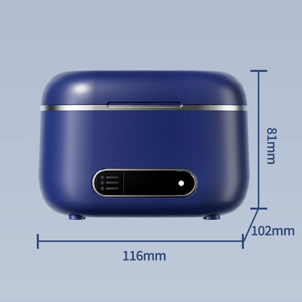 Portable Ultrasonic Retainer Cleaner Dental Appliance Cleaning Machine -Blue