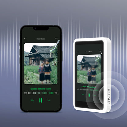 Wireless Selfie Monitor Screen for iPhone 4K 60fps Recording Back Camera-White