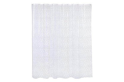PEVA Shower Curtain Liner with Grommets and Hooks - White