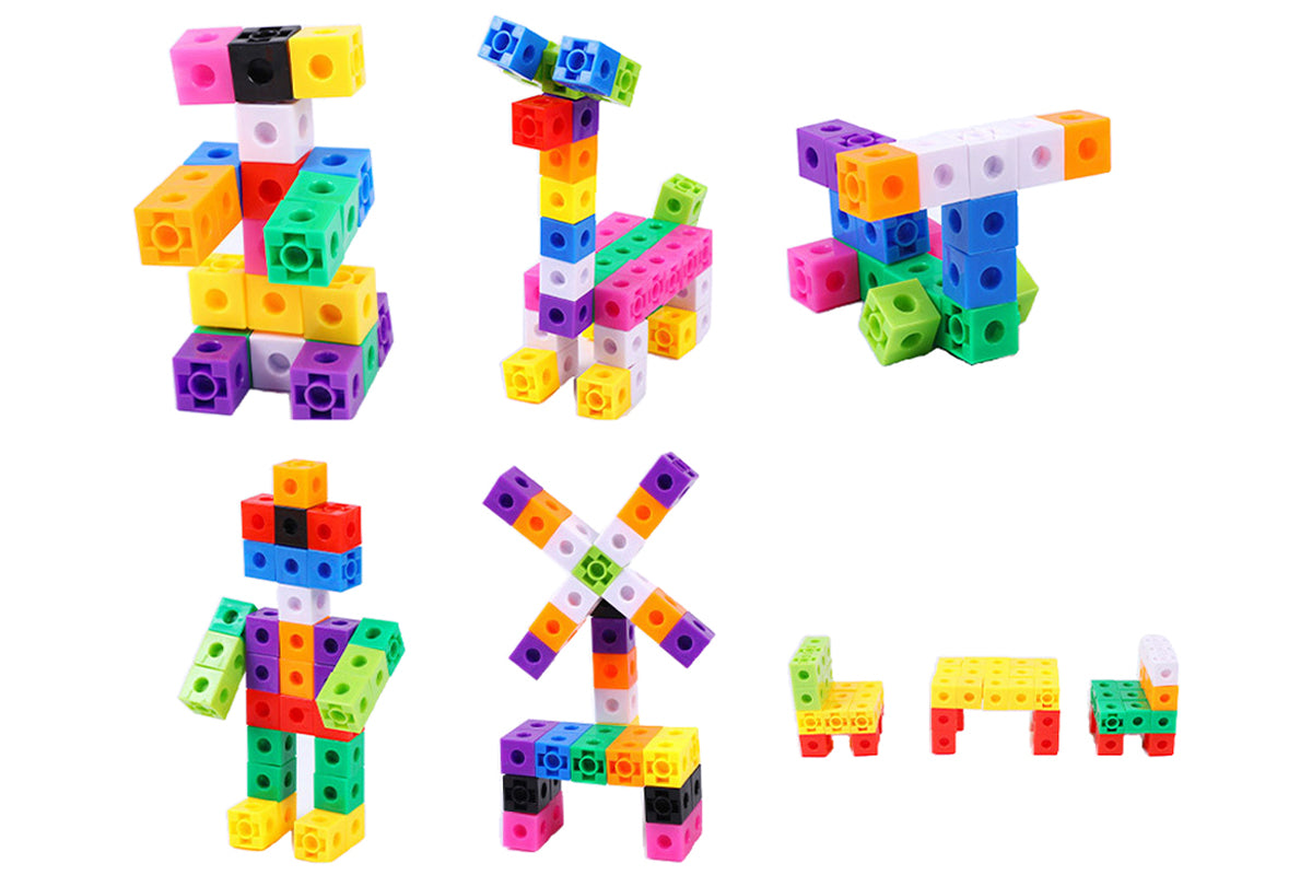 100Pcs Math Cubes Numberblocks for Early Math and Construction Educational Toy