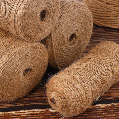 2 Rolls of 200M Jute Twine String for Crafting Gardening Gift Wrapping Macrame DIY Home Decor