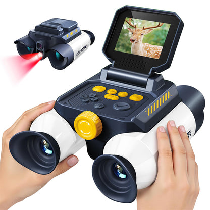Digital Binoculars with Night Vision and 10X Optical Zoom - White