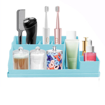Silicone Toothbrush Holder Bathroom Organizer-Blue