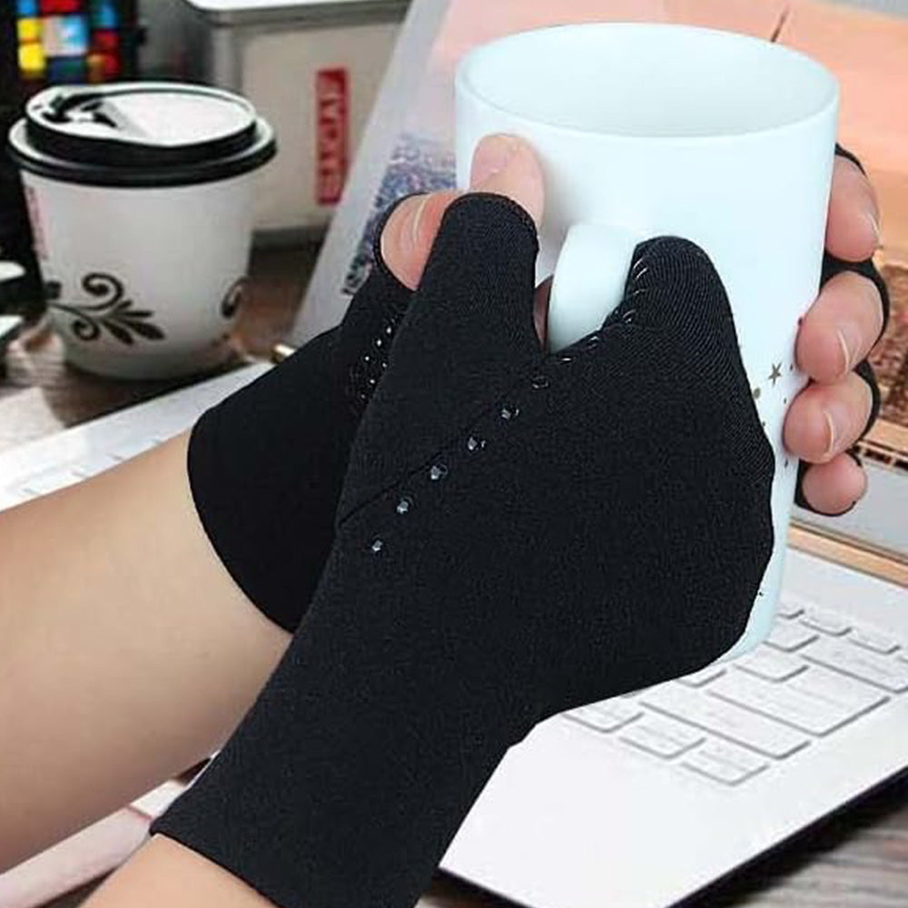 Women Arthritis Compression Gloves Anti-Slip for Hand Pain and Osteoarthritis -Black
