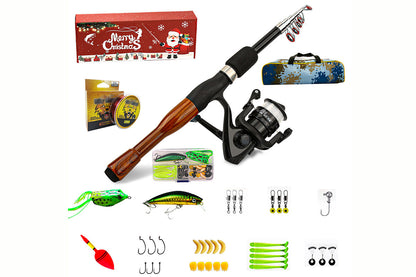 37PCS Fishing Tackle Fishing Tools With Fishing Rod For Christmas-1.6m