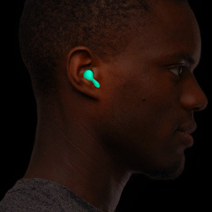 Set of 2 Pairs of Silicone Noise Reduction Earplugs Swimming Sleeping Hearing Protection Earplug Green