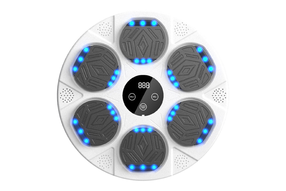 Electric Music Boxing Machine Bluetooth Boxing Training Wall Mount Machine-White