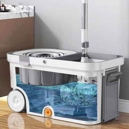 360-Degree Spinning Mop with Detachable Bucket for Home Cleaning