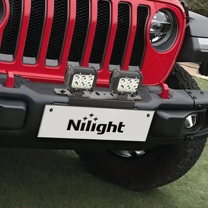 Universal Auxiliary Light Bracket License Plate Mount Metal for Jeep SUV Pickup Truck