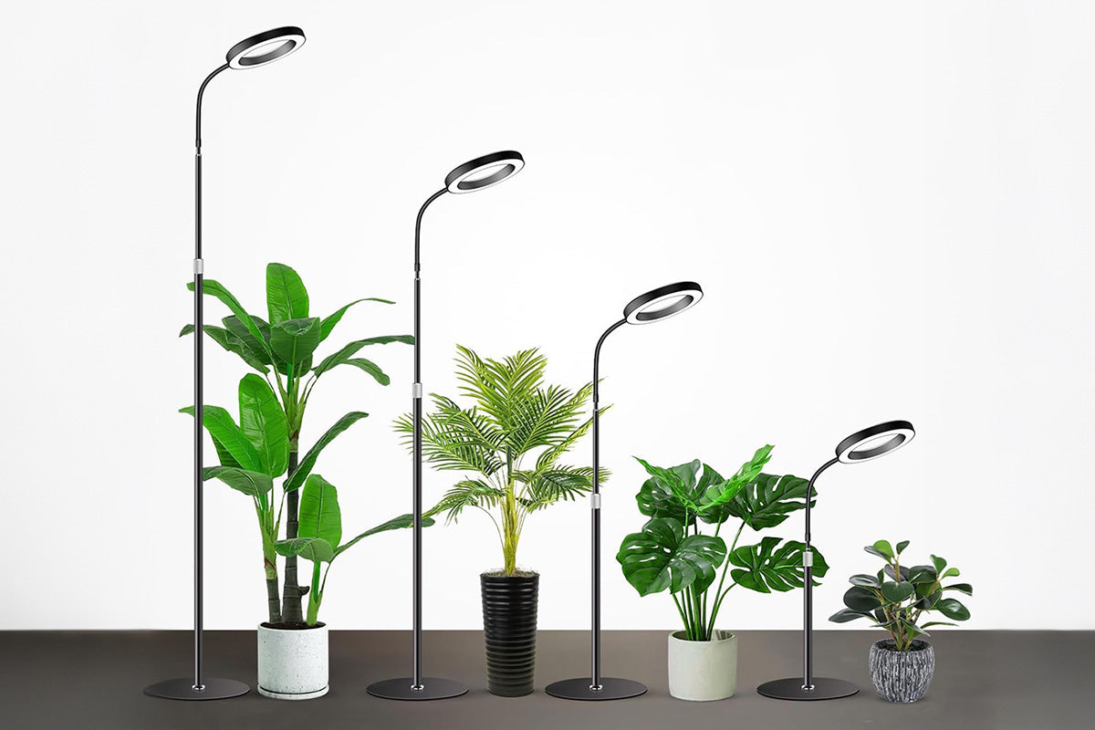 Floor Plant Grow Light Full Spectrum Tripod Stand - Black