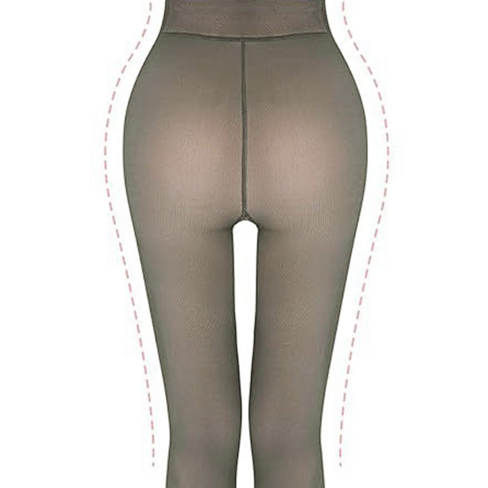 Sheer Tights Plus Size Winter Thermal Pantyhose Bare Legs Illusion Warm-Grey