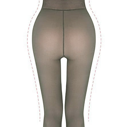 Sheer Tights Plus Size Winter Thermal Pantyhose Bare Legs Illusion Warm-Grey