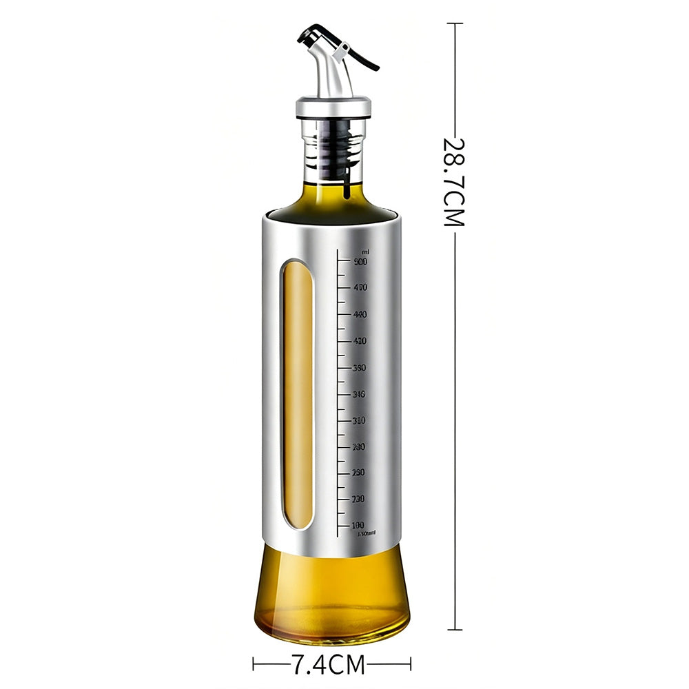 Glass Oil Dispenser with Capacity Markings