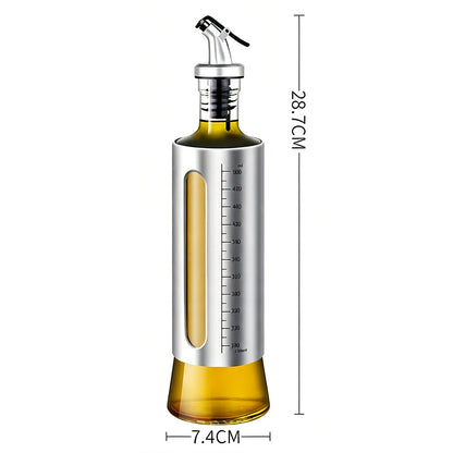 Glass Oil Dispenser with Capacity Markings