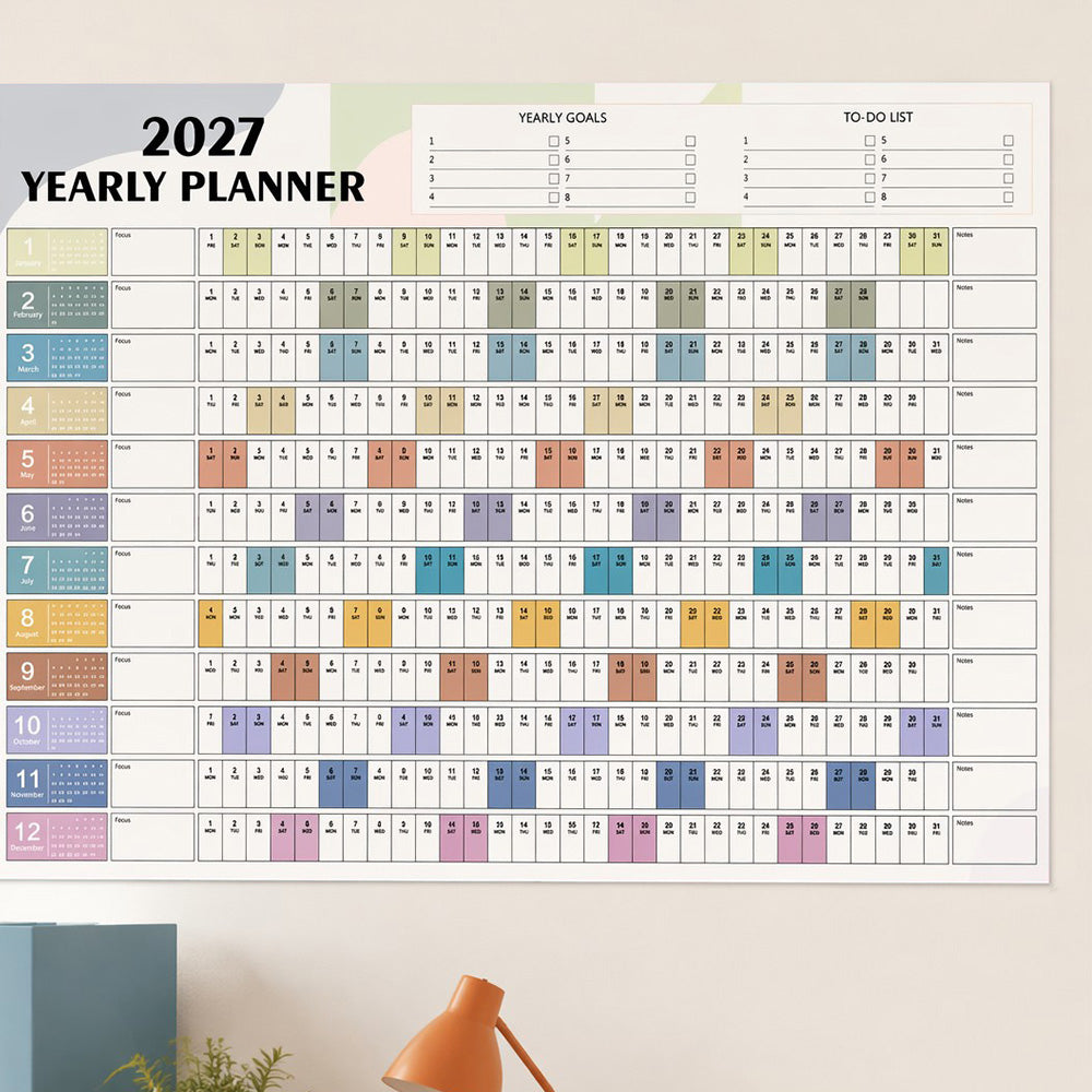 2027 Full Year Wall Calendar - Style3